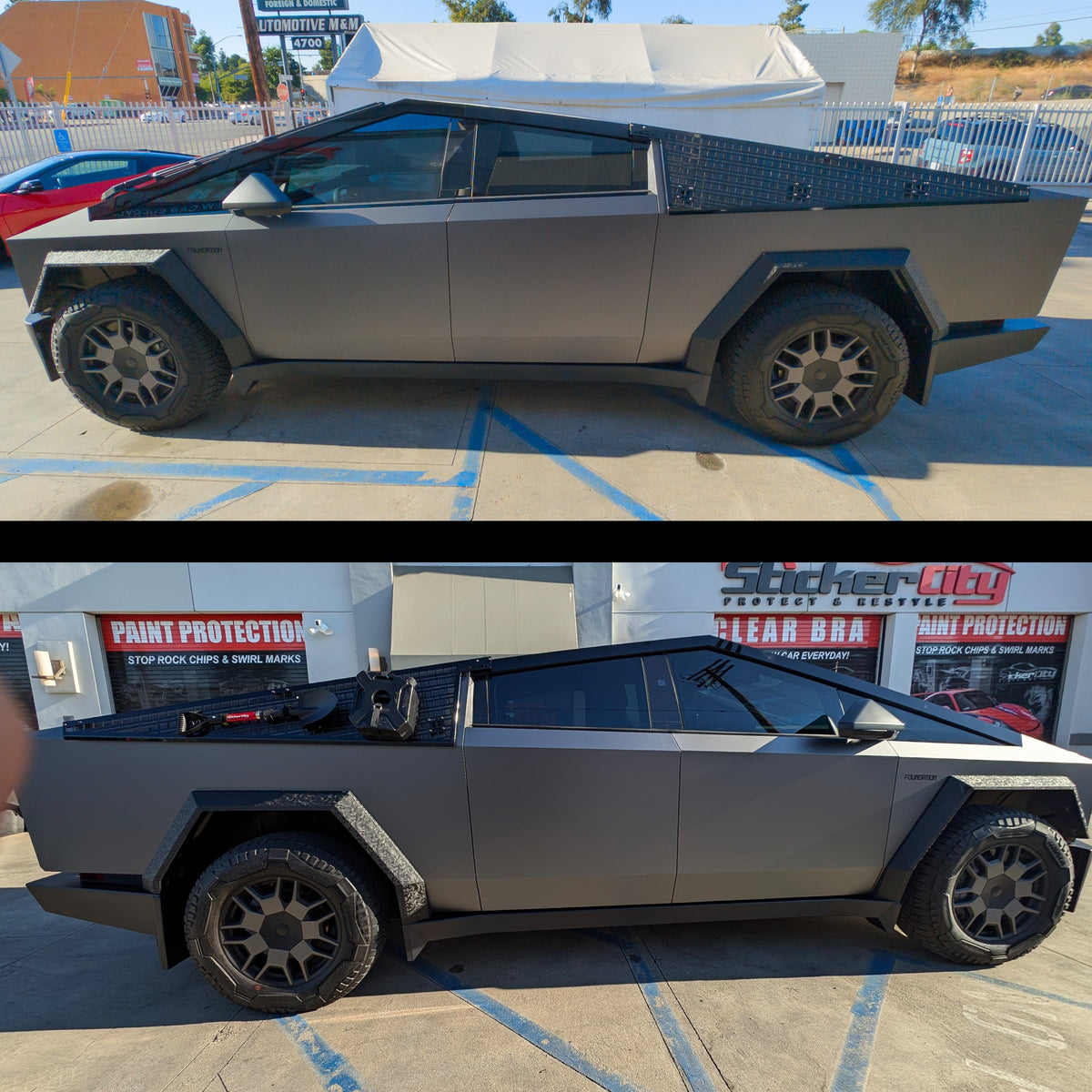 Tesla Cybertruck Window Surround Blackout PreCut PPF Kit TOProtect