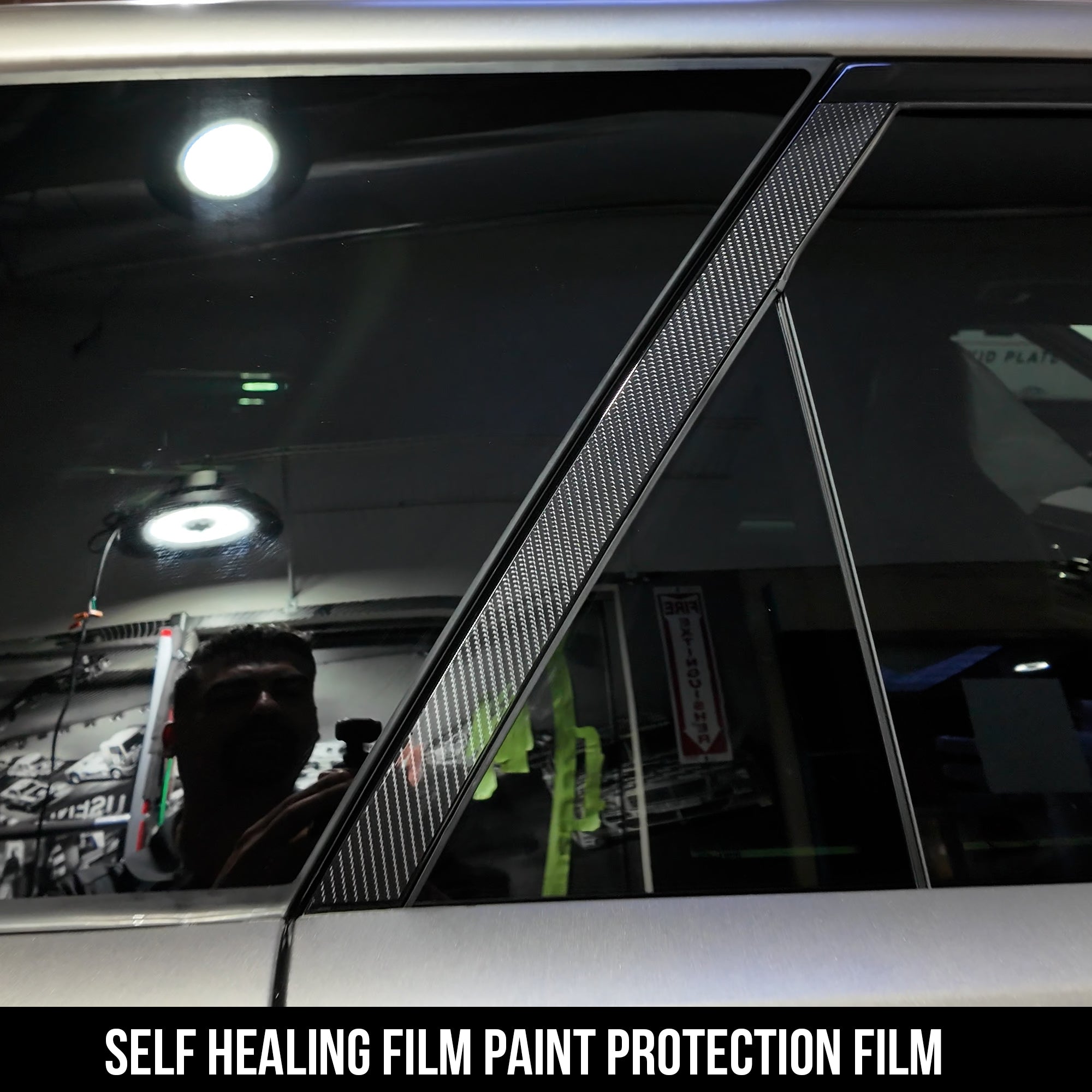 Range Rover Sport Pillars 5D Realistic Carbon Fiber Fascia Overlay PPF Kit by TOProtect (2023 - 2025) - SLIPLO