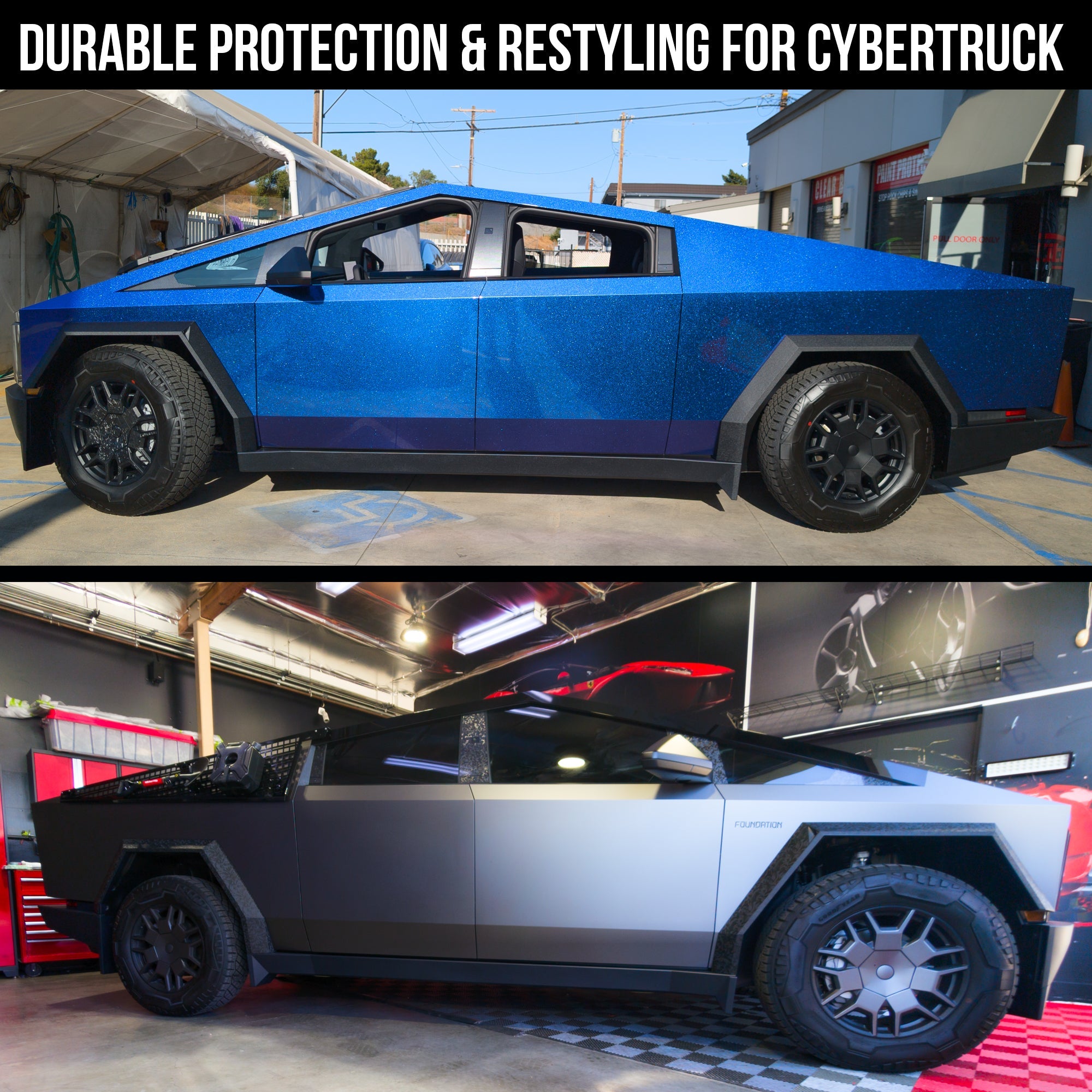 Tesla Cybertruck Color Change PPF Paint Protection Film Wrap DIY Kit | TOProtect - SLIPLO