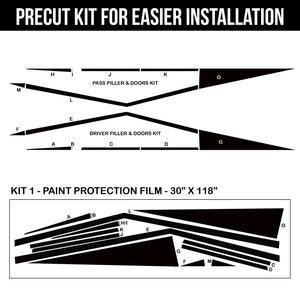 Tesla Cybertruck Window Surround Black Out Pre - Cut Kit – Paint Protection Film | TOProtect - SLIPLO