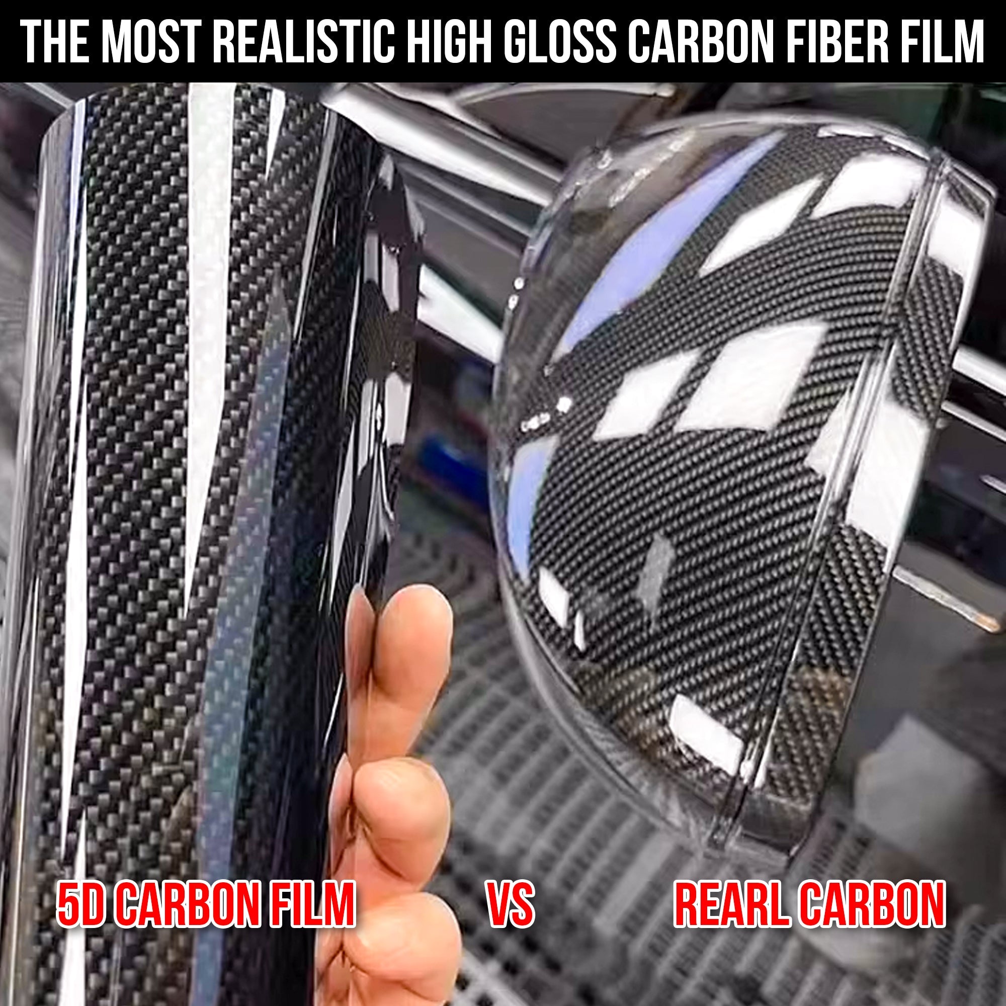 TOProtect 5D Realistic Carbon Fiber Side Window & Pillar PPF Wrap for Tesla Cybertruck - SLIPLO