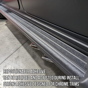 TOProtect Black Out Side Step Running Board Chrome Delete DIY Vinyl Wrap Kit for Mercedes Benz G Wagon - SLIPLO