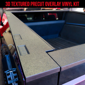 TOProtect Cargo Bed Surround Trim Vinyl Wrap Protection Armor Kit for Tesla Cybertruck - Looks & Behaves Like Bed Liner Spray - SLIPLO