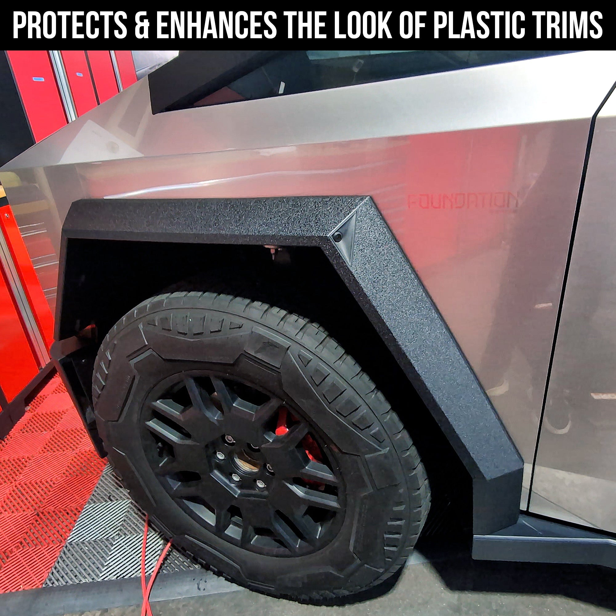 TOProtect DIY Vinyl Wrap Kit for Tesla Cybertruck Fender Flare Trim - Bed Liner Spray Look, Durable Protection - SLIPLO