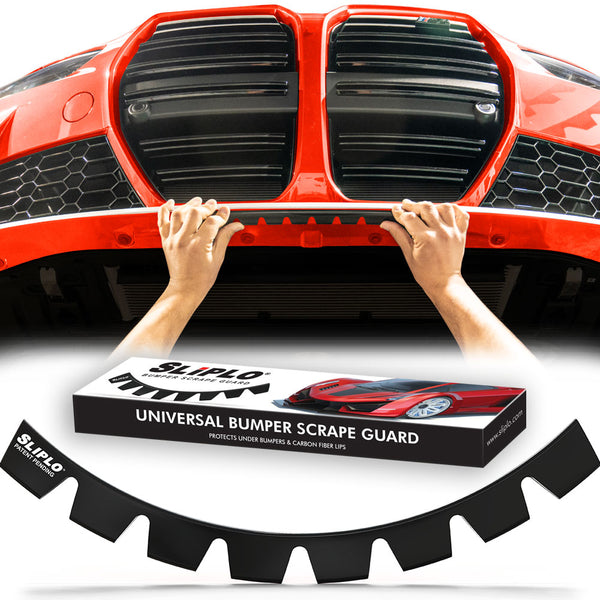 Ultra Universal Front Bumper Scrape Guard Skid Plate Protection for Lowered  Cars, Carbon Fiber Splitters and Aftermarket Bumper Lips, Anti-Scratch DIY
